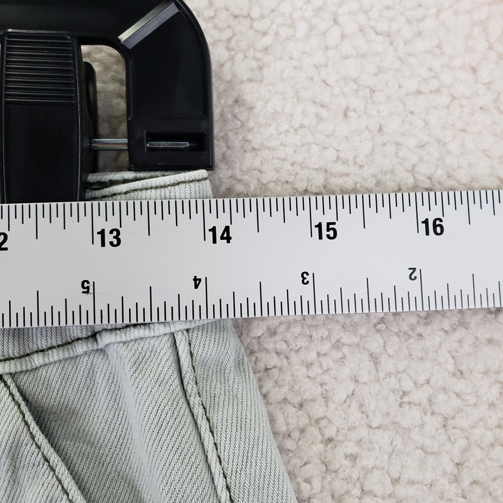 VERVET Wide Leg Jeans Women 28 Light Sage Green Utility High Rise Cargo - Picture 6 of 10